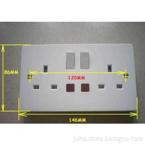 UK electric wall switch and socket with USB